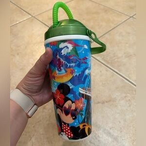 Disney Typhoon Lagoon Reusable Drink Cup Tumbler with straw